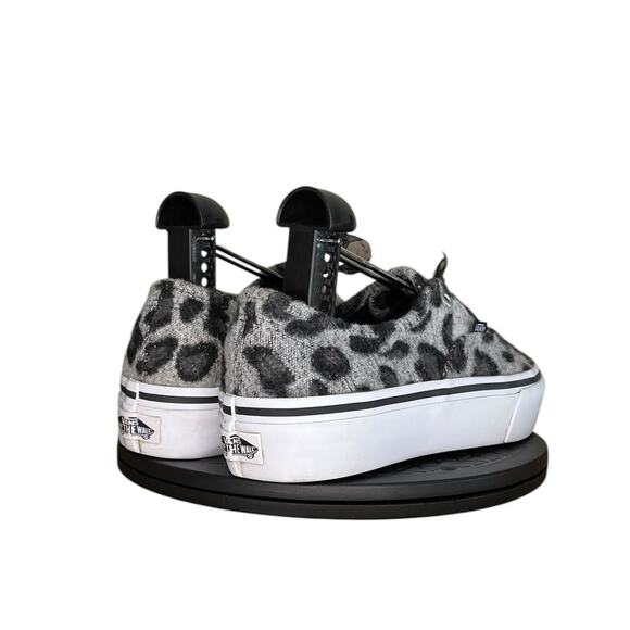 Womens Vans Old Skool Platform Lift Leopard Sneakers Size 6.5 Black White - Picture 4 of 6